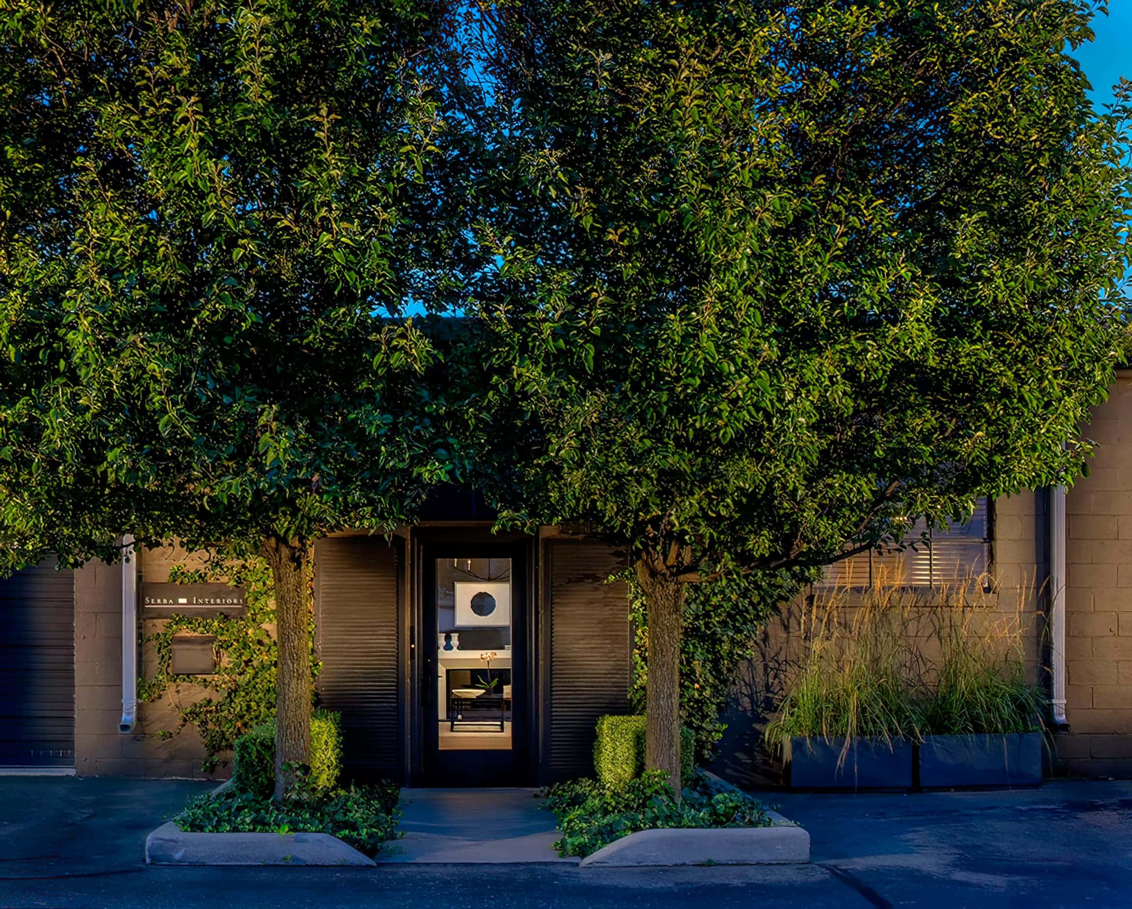 Exterior view of the serba interiors offices in Birmingham, Michigan